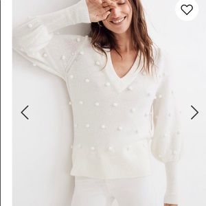 Madewell Bobble Dashwood V-Neck Sweater